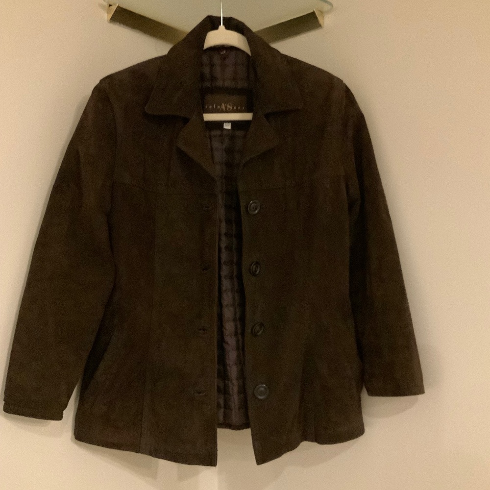 A&S Selection Brown S Suede Jacket Vintage Boho Normcore Quiet Luxury Western